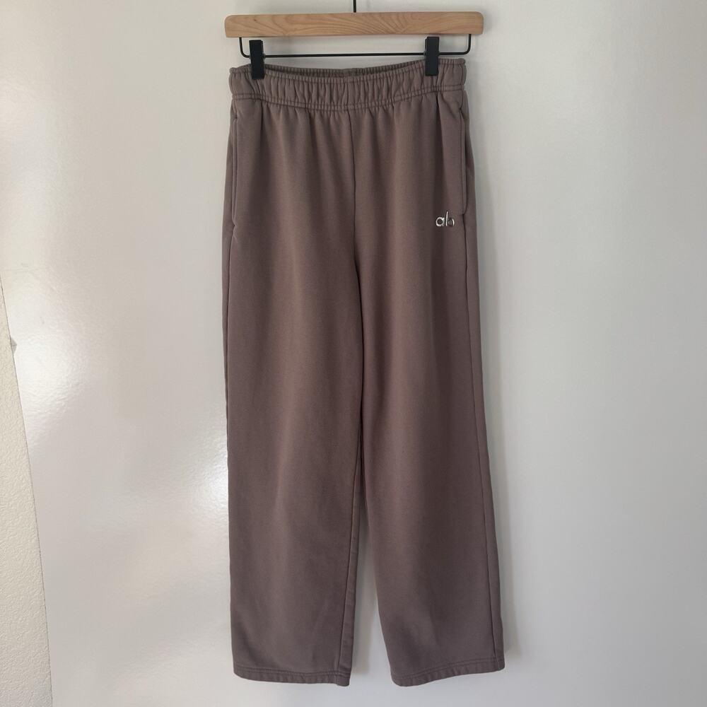 Alo Yoga Accolade Straight Leg Sweatpant Light Brown Size XS Drawstring Waist